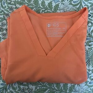 Figs Orange Scrub Top